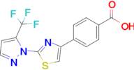 4-(2-(5-(Trifluoromethyl)-1H-pyrazol-1-yl)thiazol-4-yl)benzoic acid