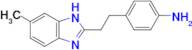 4-(2-(6-Methyl-1H-benzo[d]imidazol-2-yl)ethyl)aniline
