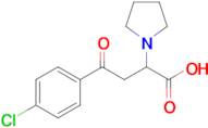 4-(4-Chlorophenyl)-4-oxo-2-(pyrrolidin-1-yl)butanoic acid