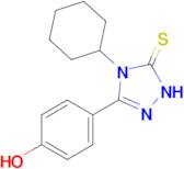 4-cyclohexyl-3-(4-hydroxyphenyl)-4,5-dihydro-1H-1,2,4-triazole-5-thione