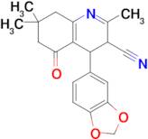 4-(2H-1,3-benzodioxol-5-yl)-2,7,7-trimethyl-5-oxo-3,4,5,6,7,8-hexahydroquinoline-3-carbonitrile
