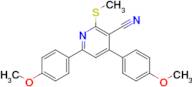 4,6-Bis(4-methoxyphenyl)-2-(methylthio)nicotinonitrile