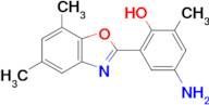 4-Amino-2-(5,7-dimethylbenzo[d]oxazol-2-yl)-6-methylphenol