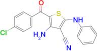 4-Amino-5-(4-chlorobenzoyl)-2-(phenylamino)thiophene-3-carbonitrile