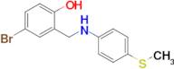 4-Bromo-2-(((4-(methylthio)phenyl)amino)methyl)phenol