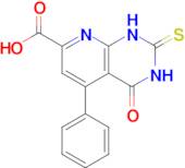 4-oxo-5-phenyl-2-sulfanylidene-1H,2H,3H,4H-pyrido[2,3-d]pyrimidine-7-carboxylic acid