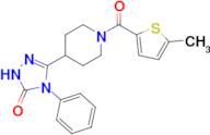 5-(1-(5-Methylthiophene-2-carbonyl)piperidin-4-yl)-4-phenyl-2,4-dihydro-3H-1,2,4-triazol-3-one