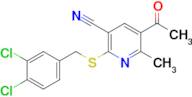 5-Acetyl-2-((3,4-dichlorobenzyl)thio)-6-methylnicotinonitrile