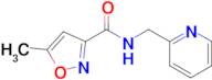 5-Methyl-N-(pyridin-2-ylmethyl)isoxazole-3-carboxamide