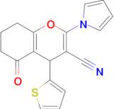5-Oxo-2-(1H-pyrrol-1-yl)-4-(thiophen-2-yl)-5,6,7,8-tetrahydro-4H-chromene-3-carbonitrile