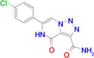 6-(4-Chlorophenyl)-4-oxo-4,5-dihydro-[1,2,3]triazolo[1,5-a]pyrazine-3-carboxamide