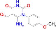 6-Amino-1-(4-methoxyphenyl)-2,4-dioxo-1,2,3,4-tetrahydropyrimidine-5-carbaldehyde