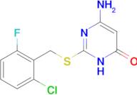 6-amino-2-{[(2-chloro-6-fluorophenyl)methyl]sulfanyl}-3,4-dihydropyrimidin-4-one