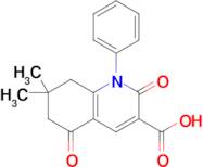 7,7-Dimethyl-2,5-dioxo-1-phenyl-1,2,5,6,7,8-hexahydroquinoline-3-carboxylic acid