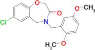 7-Chloro-4-(2,5-dimethoxybenzyl)-4,5-dihydrobenzo[f][1,4]oxazepin-3(2H)-one