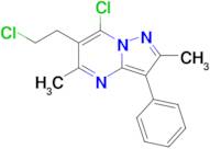 7-Chloro-6-(2-chloroethyl)-2,5-dimethyl-3-phenylpyrazolo[1,5-a]pyrimidine