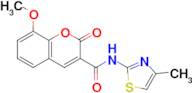 8-Methoxy-N-(4-methylthiazol-2-yl)-2-oxo-2H-chromene-3-carboxamide