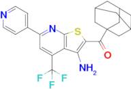 Adamantan-1-yl(3-amino-6-(pyridin-4-yl)-4-(trifluoromethyl)thieno[2,3-b]pyridin-2-yl)methanone