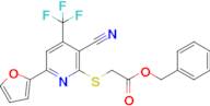 Benzyl 2-((3-cyano-6-(furan-2-yl)-4-(trifluoromethyl)pyridin-2-yl)thio)acetate