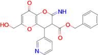 benzyl 6-(hydroxymethyl)-2-imino-8-oxo-4-(pyridin-3-yl)-2H,3H,4H,8H-pyrano[3,2-b]pyran-3-carboxylate