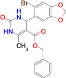 Benzyl 4-(6-bromobenzo[d][1,3]dioxol-5-yl)-6-methyl-2-oxo-1,2,3,4-tetrahydropyrimidine-5-carboxy...