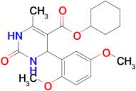 Cyclohexyl 4-(2,5-dimethoxyphenyl)-6-methyl-2-oxo-1,2,3,4-tetrahydropyrimidine-5-carboxylate