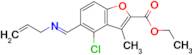 Ethyl (E)-5-((allylimino)methyl)-4-chloro-3-methylbenzofuran-2-carboxylate