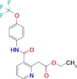 Ethyl 2-(3-((4-(trifluoromethoxy)phenyl)carbamoyl)pyridin-2-yl)acetate