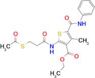 Ethyl 2-(3-(acetylthio)propanamido)-4-methyl-5-(phenylcarbamoyl)thiophene-3-carboxylate