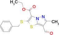 Ethyl 2-(benzylthio)-7-formyl-6-methylpyrazolo[5,1-b]thiazole-3-carboxylate