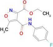 Ethyl 4-((4-fluorophenyl)carbamoyl)-5-methylisoxazole-3-carboxylate