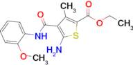 Ethyl 5-amino-4-((2-methoxyphenyl)carbamoyl)-3-methylthiophene-2-carboxylate