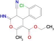 ethyl 4-(2-chlorophenyl)-3-cyano-2-imino-6-methyl-3,4-dihydro-2H-pyran-5-carboxylate