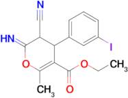 ethyl 3-cyano-2-imino-4-(3-iodophenyl)-6-methyl-3,4-dihydro-2H-pyran-5-carboxylate