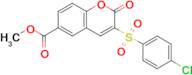 Methyl 3-((4-chlorophenyl)sulfonyl)-2-oxo-2H-chromene-6-carboxylate