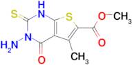 Methyl 3-amino-5-methyl-4-oxo-2-thioxo-1,2,3,4-tetrahydrothieno[2,3-d]pyrimidine-6-carboxylate