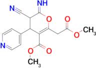 methyl 3-cyano-2-imino-6-(2-methoxy-2-oxoethyl)-4-(pyridin-4-yl)-3,4-dihydro-2H-pyran-5-carboxylate