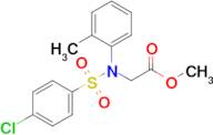 Methyl N-((4-chlorophenyl)sulfonyl)-N-(o-tolyl)glycinate