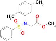 Methyl N-(2,5-dimethylphenyl)-N-(phenylsulfonyl)glycinate