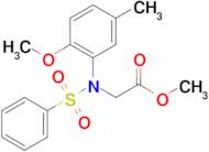 Methyl N-(2-methoxy-5-methylphenyl)-N-(phenylsulfonyl)glycinate