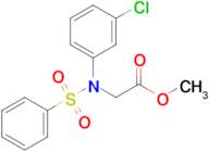 Methyl N-(3-chlorophenyl)-N-(phenylsulfonyl)glycinate