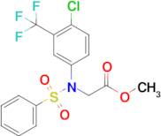 Methyl N-(4-chloro-3-(trifluoromethyl)phenyl)-N-(phenylsulfonyl)glycinate