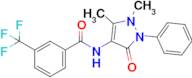 N-(1,5-dimethyl-3-oxo-2-phenyl-2,3-dihydro-1H-pyrazol-4-yl)-3-(trifluoromethyl)benzamide