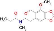 N-(2-(6-formyl-7-methoxybenzo[d][1,3]dioxol-5-yl)ethyl)-N-methylpropionamide