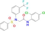 N-(2,4-dichlorophenyl)-2-(N-(3-(trifluoromethyl)phenyl)phenylsulfonamido)acetamide