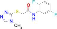 N-(2,5-difluorophenyl)-2-((4-methyl-4H-1,2,4-triazol-3-yl)thio)acetamide