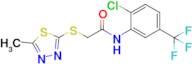 N-(2-chloro-5-(trifluoromethyl)phenyl)-2-((5-methyl-1,3,4-thiadiazol-2-yl)thio)acetamide