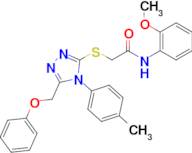 N-(2-methoxyphenyl)-2-((5-(phenoxymethyl)-4-(p-tolyl)-4H-1,2,4-triazol-3-yl)thio)acetamide