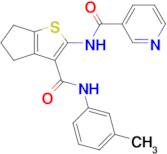 N-(3-(m-tolylcarbamoyl)-5,6-dihydro-4H-cyclopenta[b]thiophen-2-yl)nicotinamide