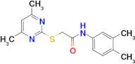 N-(3,4-dimethylphenyl)-2-((4,6-dimethylpyrimidin-2-yl)thio)acetamide